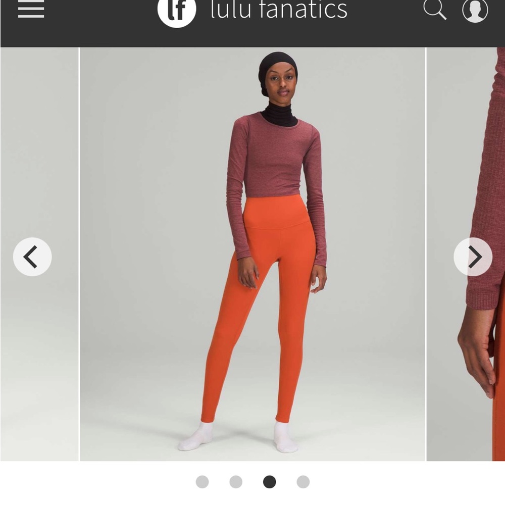 Lululemon align super high rise pant 28” canyon orange